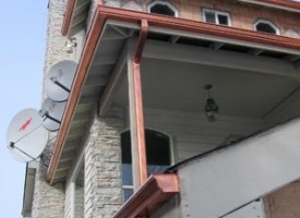 Copper Gutters Three Story